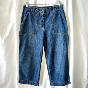 Jones Sport, Denim Capris, Size 10, Medium Wash, Excellent Condition!